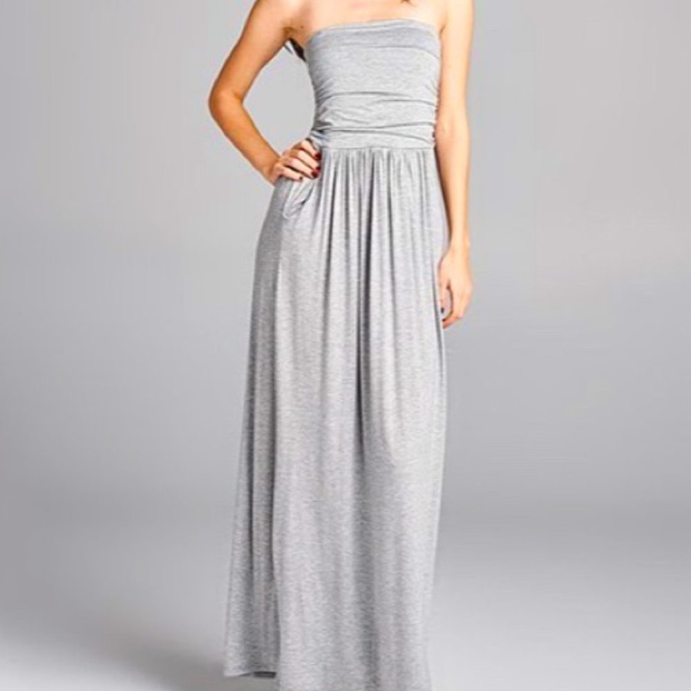 West Kei Strapless Maxi Dress Size xs/s - Gray